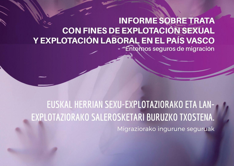 Dossier de trata con fines de explotación sexual y laboral en el País Vasco. Entornos seguros para la inmigración.